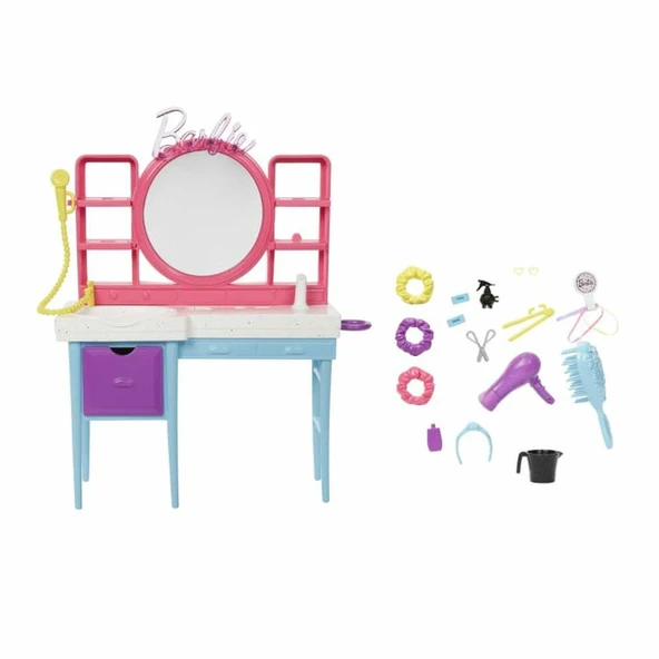 HKV00 Barbie Muhteşem Kuaför Oyun Seti - Resim 7