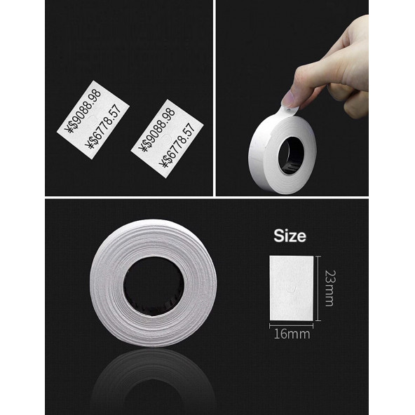 MX6600 23x16mm Çift Satırlı (MX6600 KRAF / MX6600 HONGSHONG / MoTEX MX6600) Fiyatlama Etiketi ürün görseli 1