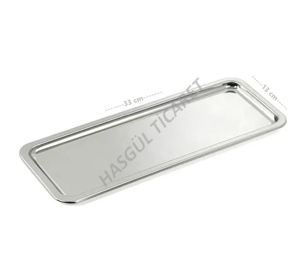 Hsgl Çelik Pastane Servis Tepsisi No:1 33cm x 13cm - 3