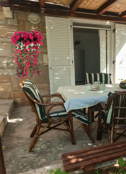 Nettenevime Yapay Çiçek Fuşya Begonvil Sarkan Menekşe Krem Küpeşte Askılı Saksıda Balkon Çiçeği Çiçek Sepeti - Resim 2