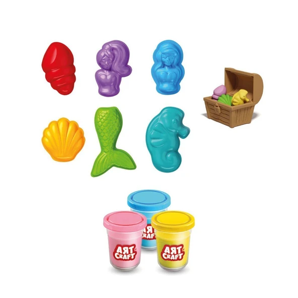 03994 Art Craft Deniz Kızı Hamur Set 168 Gr -Fentoys - 2