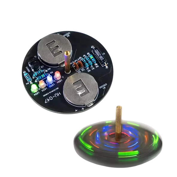 DC 6V LED Dönen Gyro Yanıp Sönen Işıklar Hobi Devresi DIY Lehimleme Kiti - Demonte(Montesiz) - Resim 2