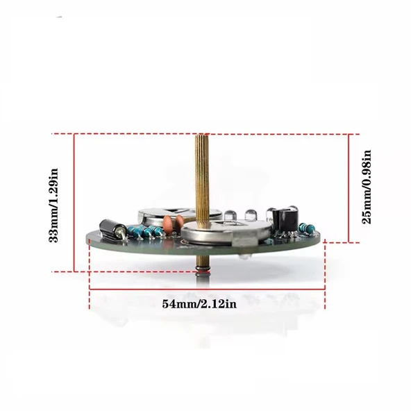 DC 6V LED Dönen Gyro Yanıp Sönen Işıklar Hobi Devresi DIY Lehimleme Kiti - Demonte(Montesiz) - Resim 7