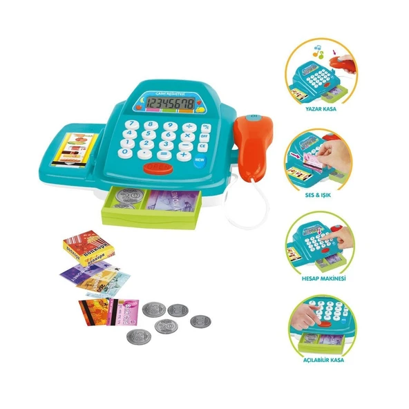 HUA-66109 Işıklı Sesli Yazar Kasa - 5