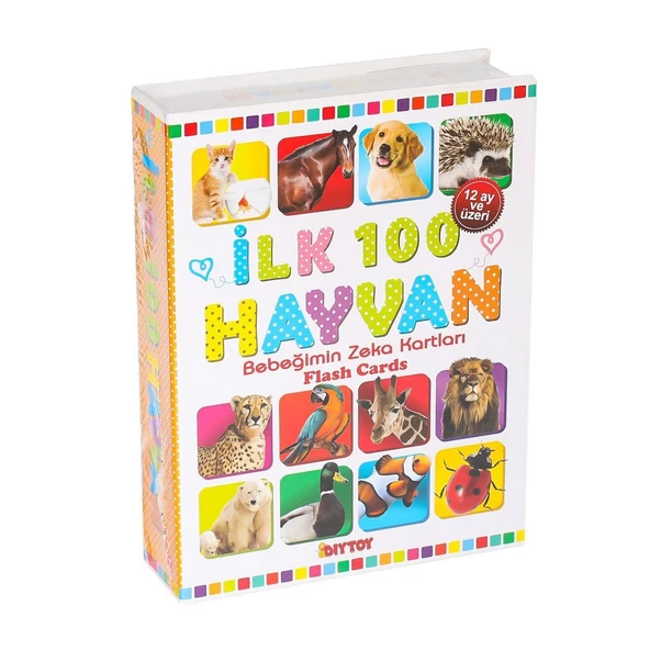 1741 FLASH CARD İLK 100 HAYVANLAR EĞİTİCİ KARTLAR ürün görseli