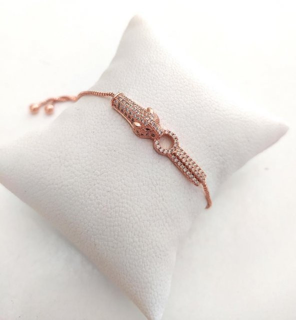 Asansörlü Swarovski Taşlı Kurt Kafası Bileklik Ayarlanabilir 9562 ürün görseli