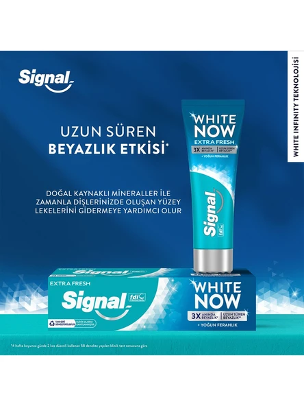 Signal White Now Extra Fresh Diş Macunu 50 Ml + Diş Fırçası x 2 Set - 5