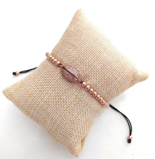 Asansörlü Swarovski Taşlı Bileklik Ayarlanabilir Kadın Rose Gold9562 - 2