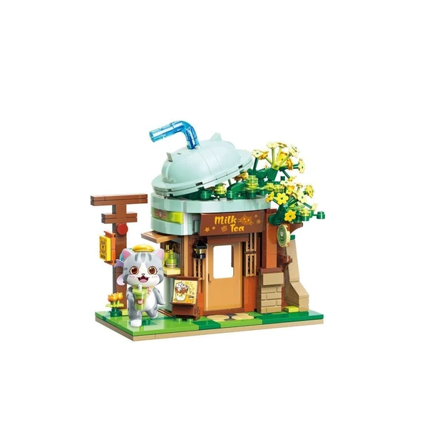 KP-28021 Keeppley Milk Tea Shop Blok Seti -Vagon life - 2