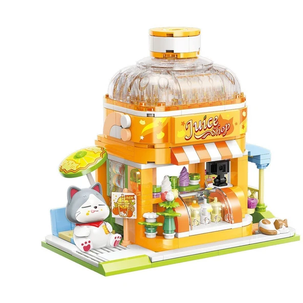 KP28017 Keeppley Kitten Juice Shop Blok Seti 315 Parça -Vagonlife - Resim 2