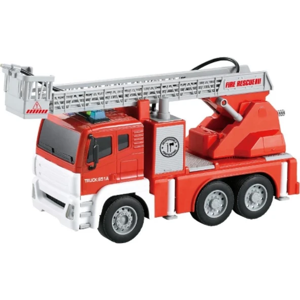 Vardem 1:12 Sürtmeli Sesli Işıklı Su Püskürtmeli Itfaiye WY851A ürün görseli 1