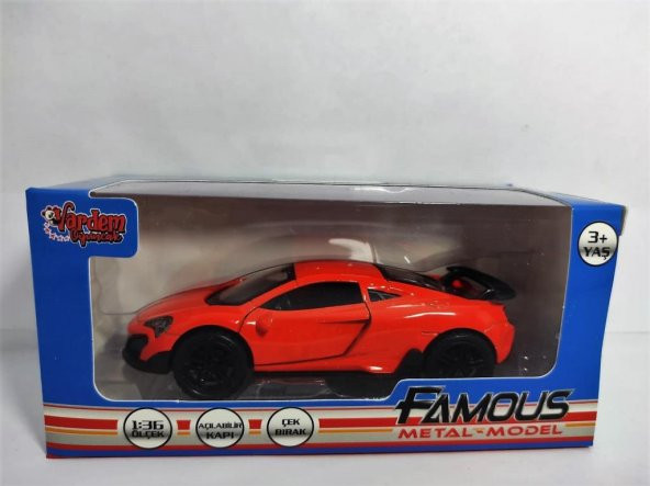 388-B Vardem MCLaren Benzeri Turuncu Çek Bırak Araba - 2