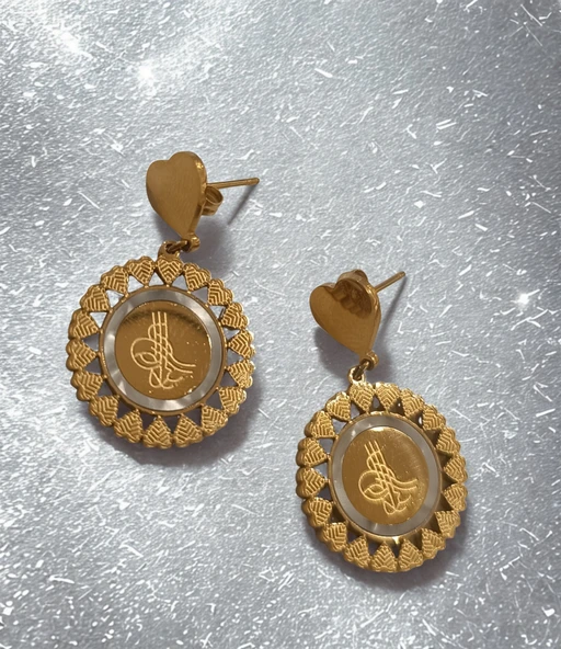 Monalisa Home Sallantılı Lüks Tuğra Figürlü Gösterişli Küpe ürün görseli 1