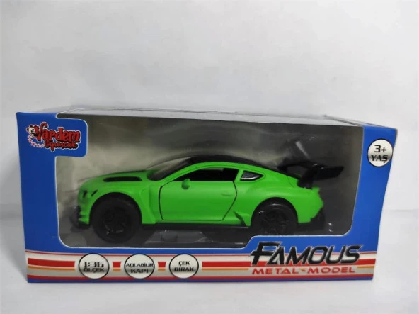 388-B Vardem Bentley Benzeri Yeşil Çek Bırak Araba - 2