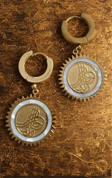 Monalisa Home Sallantılı Lüks Tuğra Figürlü Gösterişli Küpe ürün görseli 1