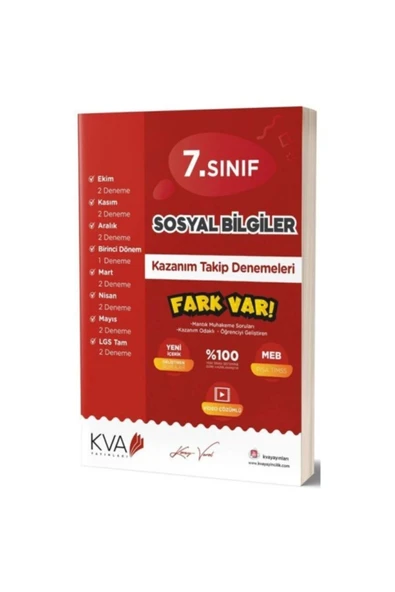 Kva 7.Sınıf Sosyal Bilgiler Kazanım Takip Denemeleri Koray Varol Akademi