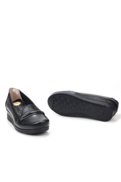 Papuçcity Edik DR194 Ortopedik Kadın Günlük Deri Ayakkabı - Resim 5