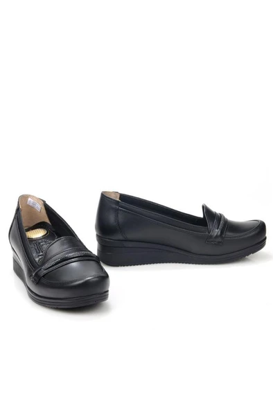 Papuçcity Edik DR194 Ortopedik Kadın Günlük Deri Ayakkabı - Resim 3