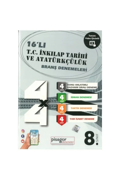 Pisagor 8.Sınıf 16 Li Inkilap Tarihi Branş Denemeleri