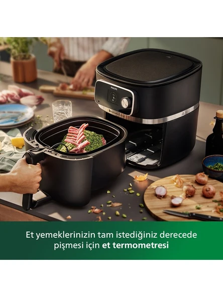 7000 Serisi Airfryer Combi XXL Connected, Rapid CombiAir, Gıda Termometresi, Otomatik Pişirme Programları, HomeID Uygulama, HD9880/90 - 6