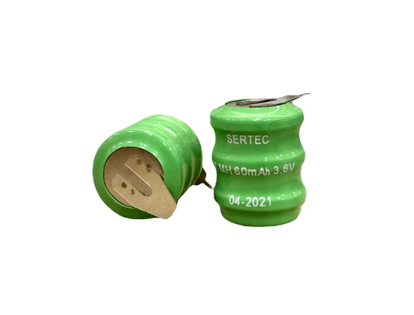 3.6V 3S1P 60 Mah 2 Pin NI-MH Buton Pil
