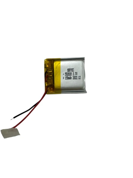 502020 3.7V 150mAh Li-Polymer Pil Devreli/1.5A