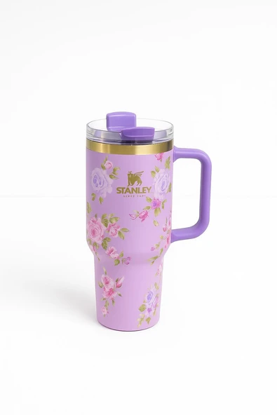 Stanley Quencher Pipetli Termos Bardak 1.18 Lt Loveshackfancy  pembe -açık mor - 3