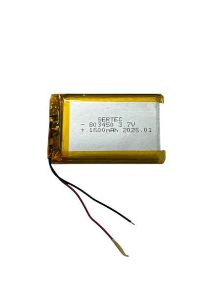 803450 3.7V 1500mAh Li-Polymer Pil Devreli/1.5A