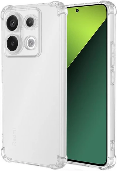 Xiaomi Redmi Note 13 Pro 5G Uyumlu Darbe Önleyici Sararmaya Dayanıklı Airbag Korumalı Ultra Slim TPU Şeffaf Silikon Kılıf - 6
