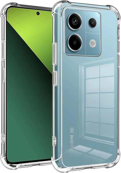 Xiaomi Redmi Note 13 Pro 5G Uyumlu Darbe Önleyici Sararmaya Dayanıklı Airbag Korumalı Ultra Slim TPU Şeffaf Silikon Kılıf