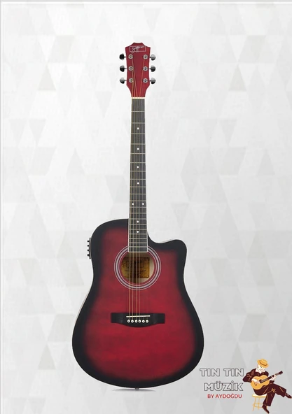 Zoppran Aczp150Rds Kırmızı Elektro Akustik Gitar - 3