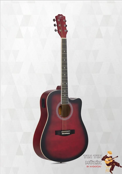 Zoppran Aczp150Rds Kırmızı Elektro Akustik Gitar - 2