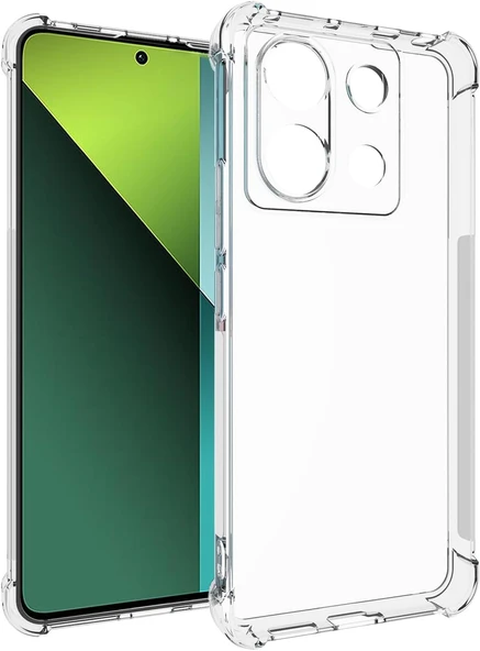 Xiaomi Redmi Note 13 Pro 5G Uyumlu Darbe Önleyici Sararmaya Dayanıklı Airbag Korumalı Ultra Slim TPU Şeffaf Silikon Kılıf - 3