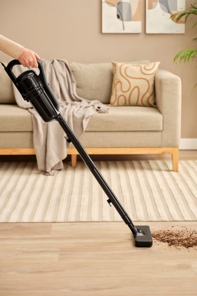 Dustrider 1265H 2 in 1 Kablolu Toz Torbasız Dikey Süpürge Siyah - 2