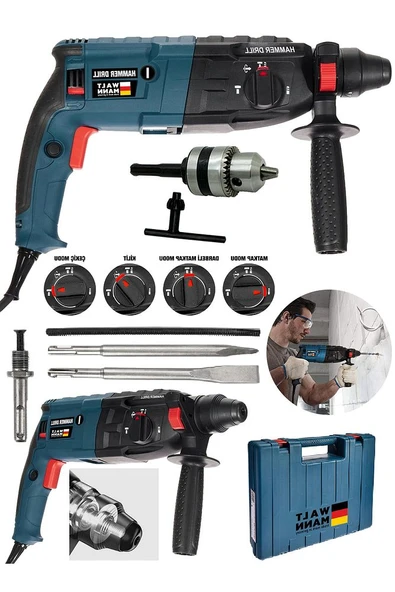 Germany 1200w Kırıcı Delici Hilti Darbeli Matkap 2-28mm - Turkuaz - 2