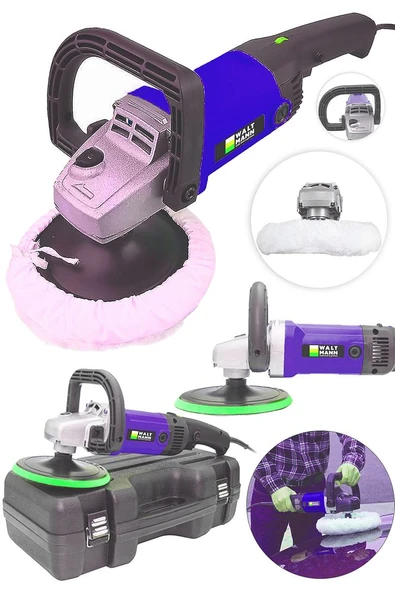 Devir Ayarlı Polisaj Makinesi 1800 Watt 180mm 6 Kademeli Pasta Cila Kiti - 2