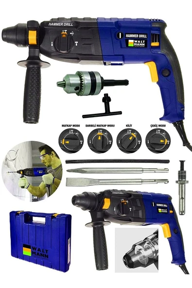 Germany 1200w Kırıcı Delici Hilti Darbeli Matkap 2-28mm Mavi - 2