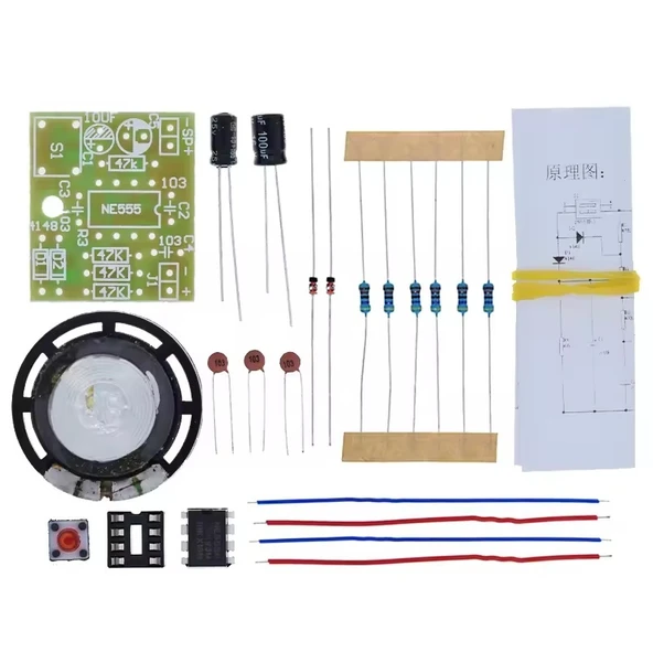 DC 5V Ding Dong Kapı Zili NE555 Hobi Devresi DIY Lehimleme Kiti - Demonte(Montesiz) - Resim 6