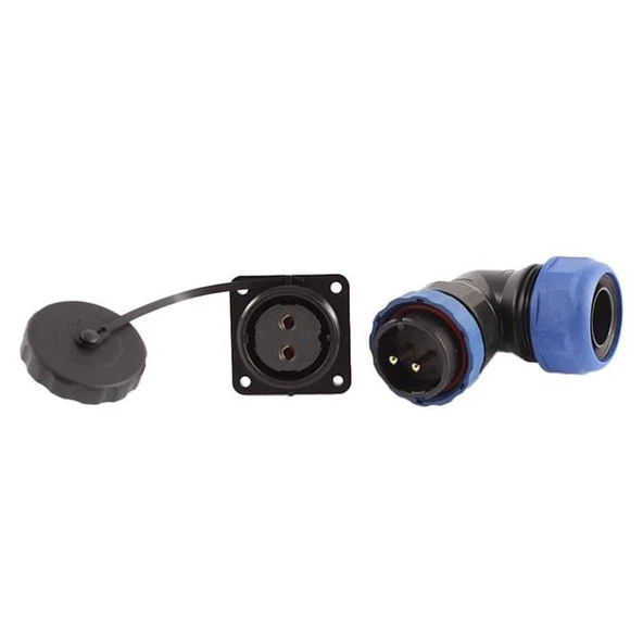 SD28 Su Geçirmez 2 Pin 28 Mm Dörtgen Konnektör 90° Dirsek - 3