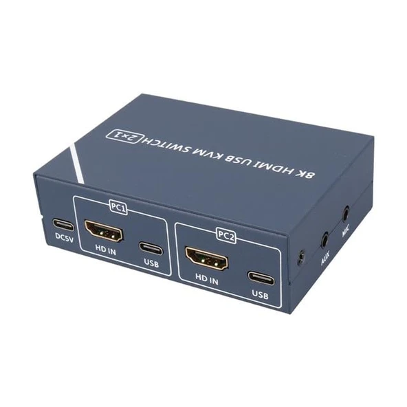 Powermaster PM-11777 8K Hdmi Usb Kvm Switch 2X1 - 2