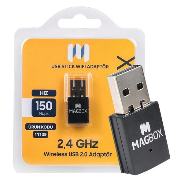 Magbox 802.11N Mini 7601 Chipset 2.4Ghz 150 Mbps HD Uydu Alıcı Uyumlu Usb Stick Wifi Adaptör