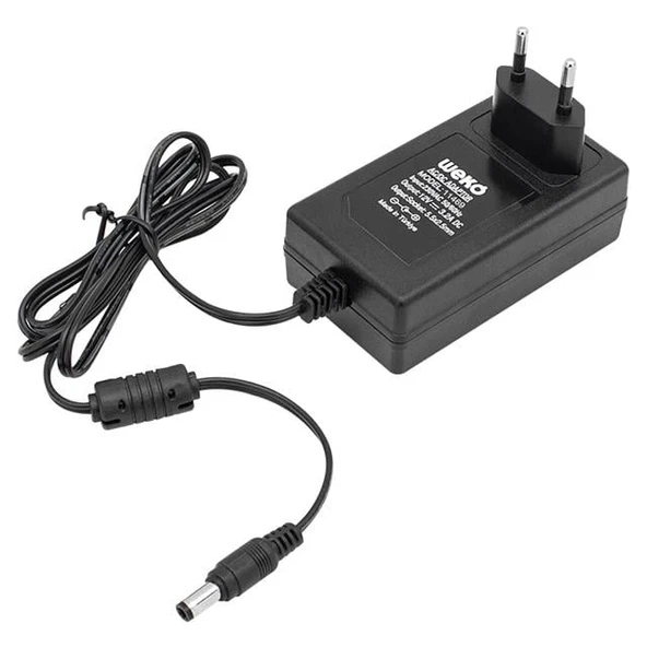 Weko 12 Volt 3.2 Amper 38 Watt Plastik Kasa Priz Tipi Adaptör (5.5X2.5 Uçlu) - 3