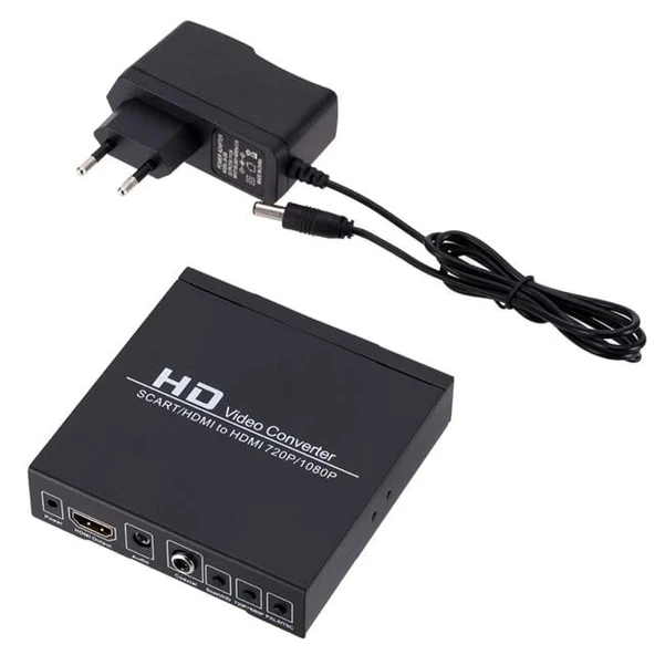 Powermaster PM-14366 Adaptörlü Scart-HDMI To HDMI Çevirici