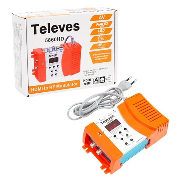 Televes 5860HD HDMI+AV Giriş Full Band Rf Modülatör - 3