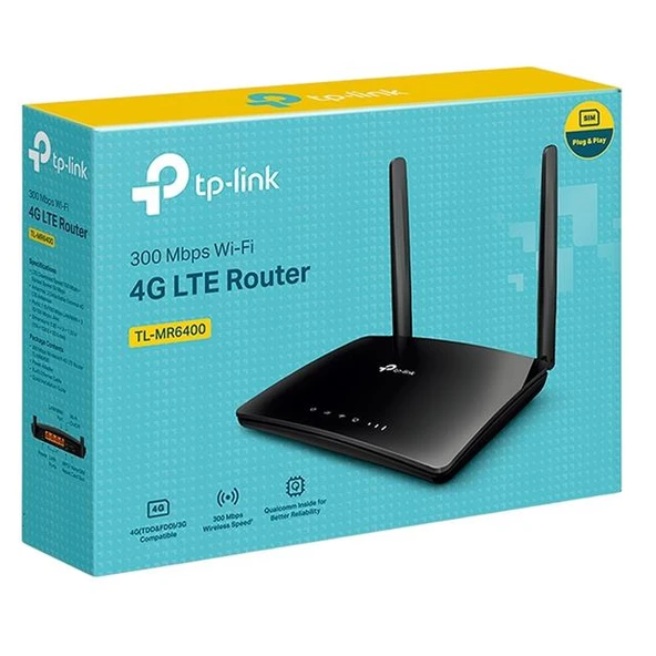 Tp-Link TL-MR6400 300 Mbps 4G LTE Sim Kart Girişli Kablosuz N Router - 4
