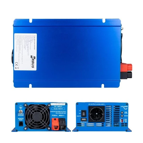 Orbus 12V 1000 Watt Tam Sinüs İnvertör - 2