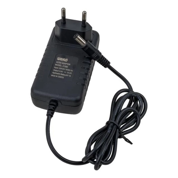 Weko 8.4 Volt - 1 Amper 8.4 Watt 5.5*2.5 Uçlu Lityum Pil Ledli Yerli Üretim Şarj Adaptörü - 3
