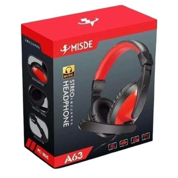 Magicvoice A63 Misde 3.5 Mm Aux Girişli Stereo Mikrofonlu Kulak Üstü Oyuncu Kulaklık - 2