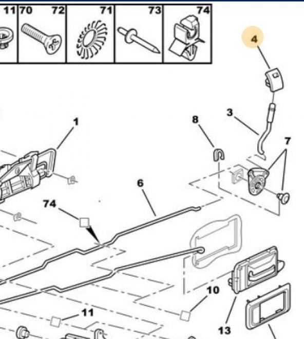 Kapı Kilit Butonu Peugeot 106 9162.44 - 2