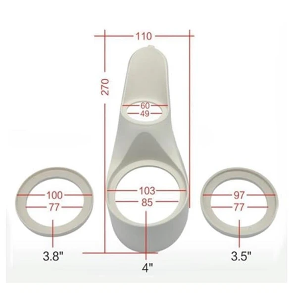 For-X XYP-POD2 3.5'' - 3.8'' - 4'' Tweeter Montaj Yuvası 1 Çift (Plastik) - 4